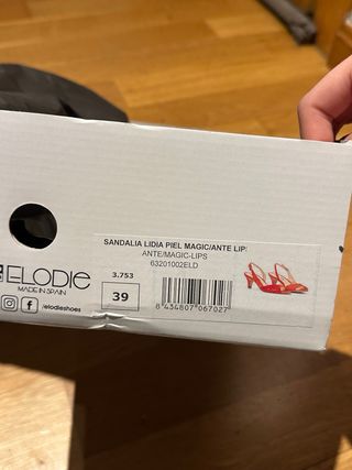 Sandalias Elodie Naranja Talla 39