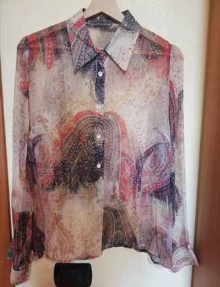 Camicia vintage fantasia paisley taglia unica