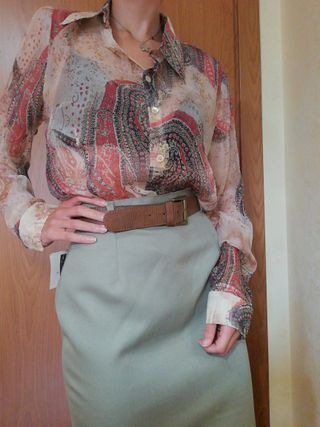 Camicia vintage fantasia paisley taglia unica