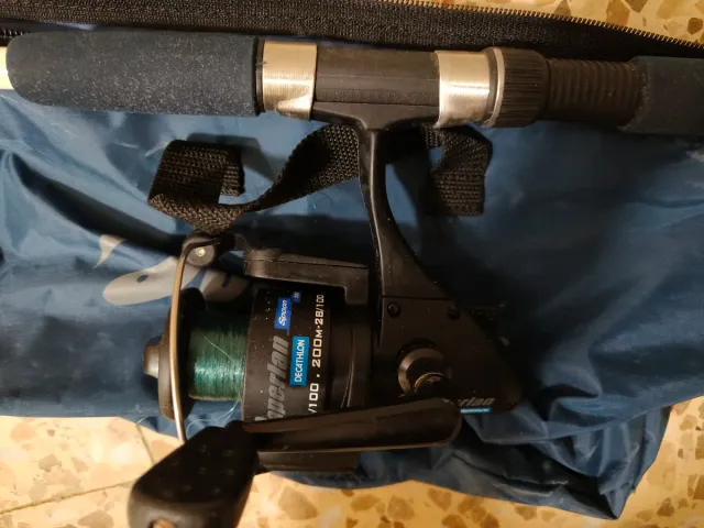 Caña Pescar Caperlan Decathlon con funda
