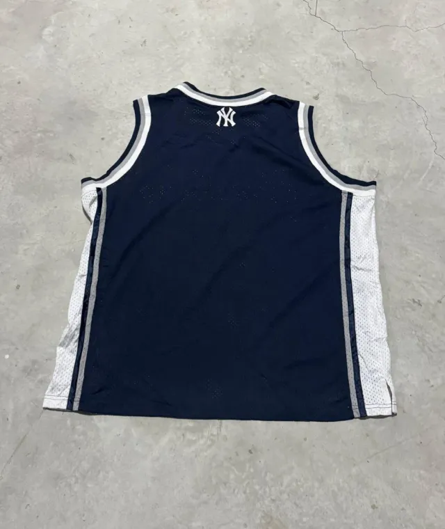 Magestic Yankees Maglia Basket Blu Taglia L