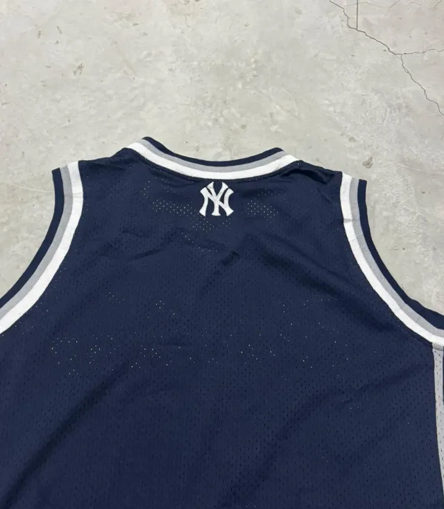 Magestic Yankees Maglia Basket Blu Taglia L