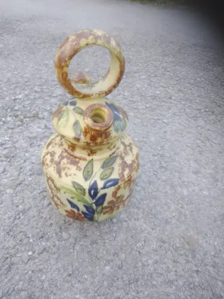 Botijo antiguo decorado floral