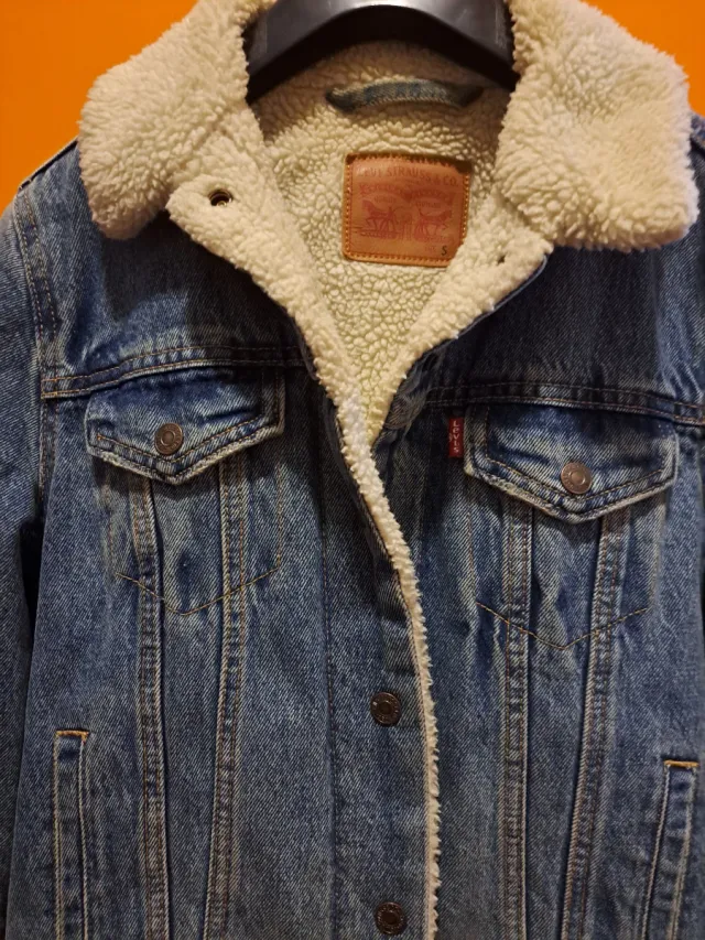 Giacca Levi's denim foderata blu taglia S Woman