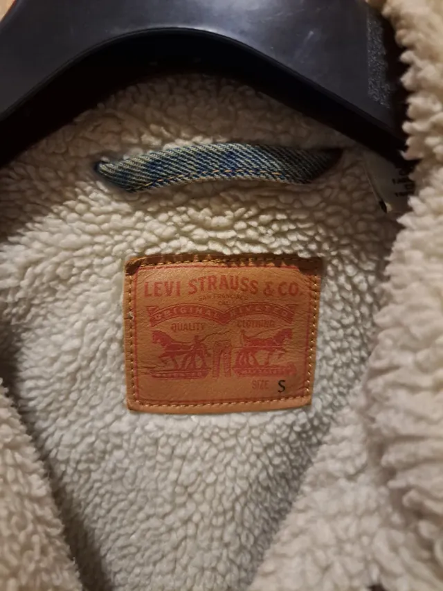 Giacca Levi's denim foderata blu taglia S Woman