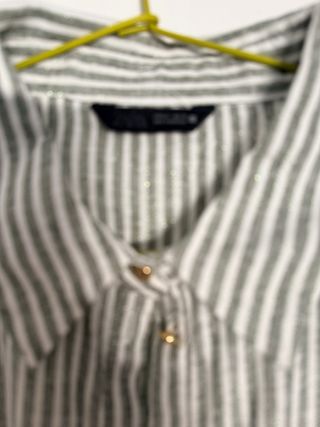 Blusa Zara Rayas Verdes Talla M