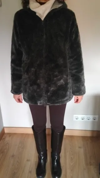 Chaquetón pelo gris
