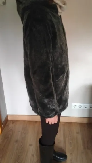 Chaquetón pelo gris