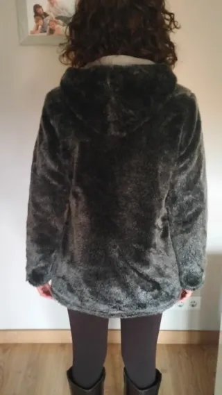Chaquetón pelo gris