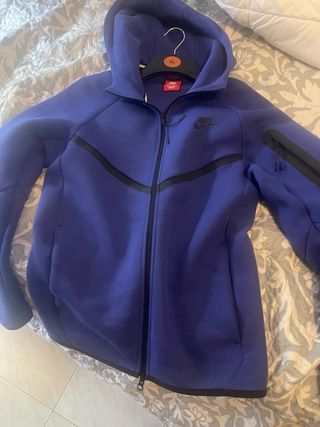 Nike Tech Fleece Hoodie Azul se puso una vez ,Xs