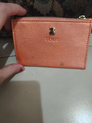 Monedero Tarjetero Tous Rosa Dorado