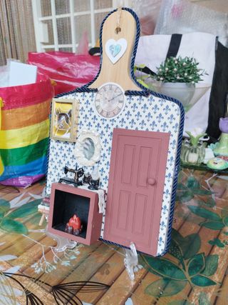 Quadro tagliere decorato.Angolo di casa.