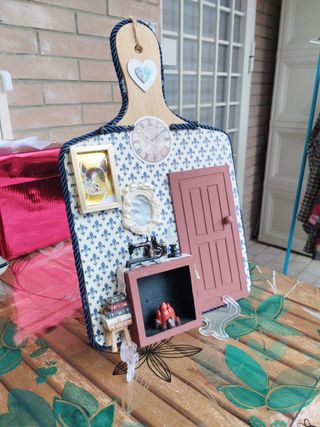 Quadro tagliere decorato.Angolo di casa.