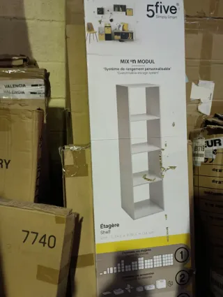 Estantería Columna 4 Compartimentos Blanca