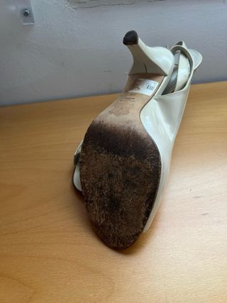 Sandalias Balenciaga Piel Beige Talla 38