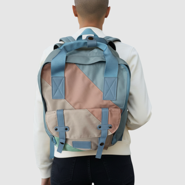 Mochila Polyester Unisex Azul Celeste