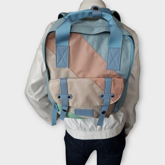 Mochila Polyester Unisex Azul Celeste