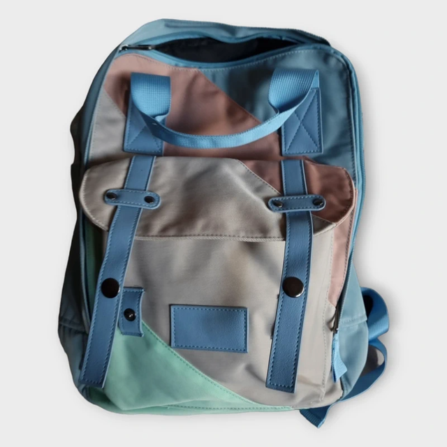 Mochila Polyester Unisex Azul Celeste