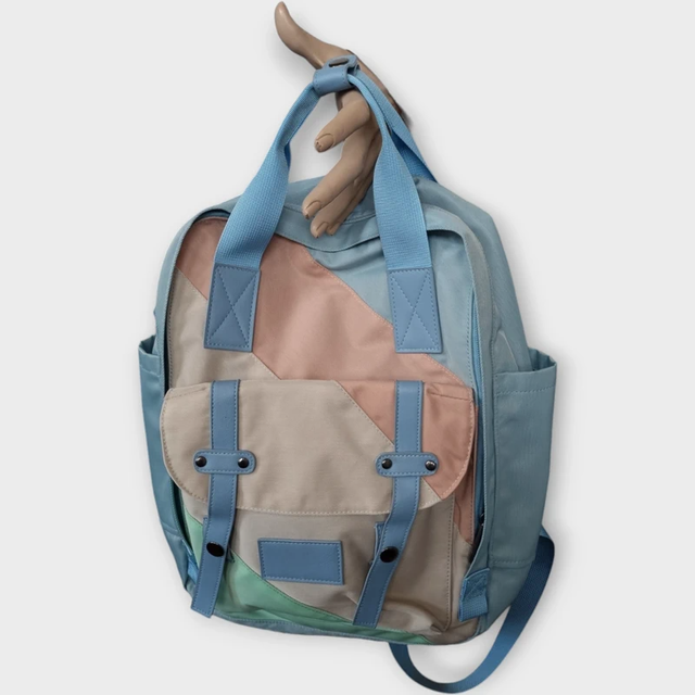 Mochila Polyester Unisex Azul Celeste