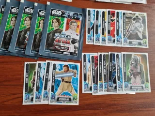 Cromos star wars + flitz marvel