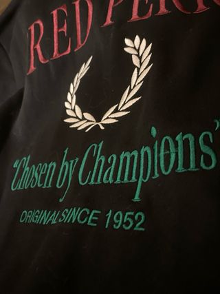 Jersey Fred Perry Negro Media Cremallera