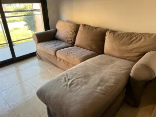 Sofá modular beige tela GRATIS