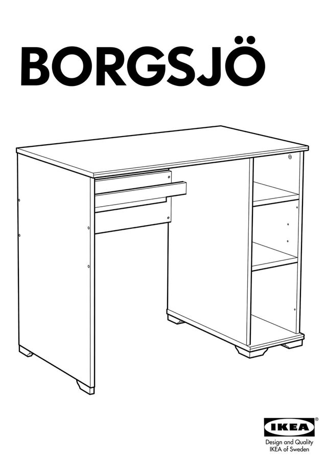 Scrivania Marrone Ikea Borgsjö