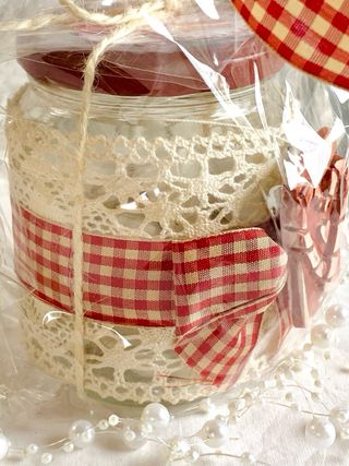 Vasetto country chic con gessi dell’avvento