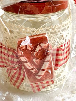 Vasetto country chic con gessi dell’avvento