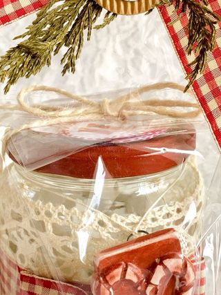 Vasetto country chic con gessi dell’avvento