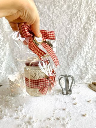 Vasetto country chic con gessi dell’avvento