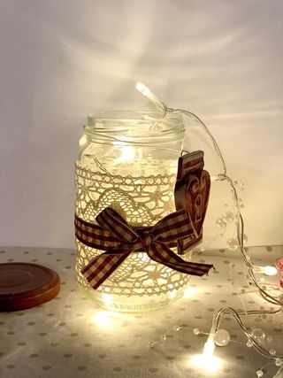 Vasetto country chic con gessi dell’avvento