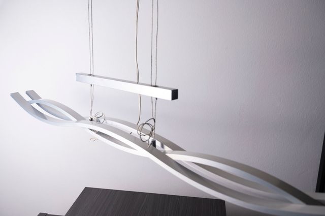 Lámpara LED Diseño Moderno Plata