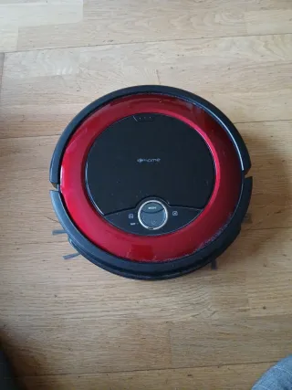 Robot Aspirador Rojo y Negro
