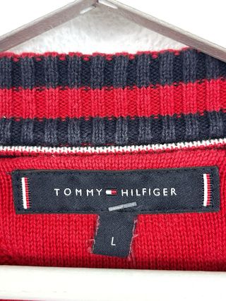 Jersey Tommy Hilfiger Logo Grande Oversize Rojo