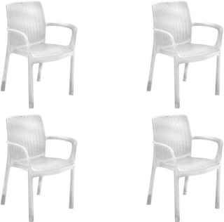 Keter Bali - Confezione da 4 sedie da giardino per interni ed esterni