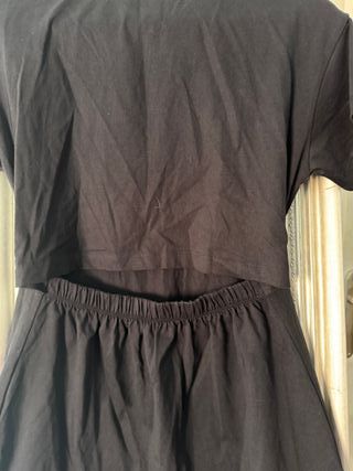 Vestido negro mango, talla 11/12 años.