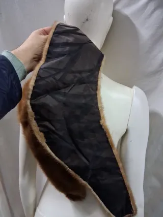 Collo stola scialle vera pelle v .sone