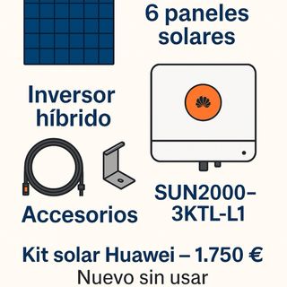 Kit Solar Huawei NUEVO – 6 Placas 450W + Inversor