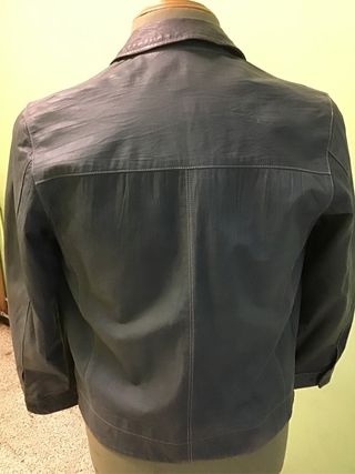 Chaqueta de piel caballero gris