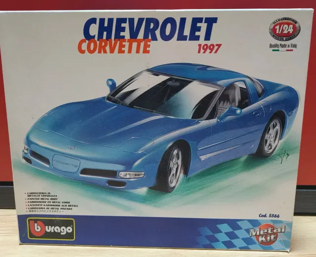 Maqueta Chevrolet Corvette 1997 Burago incompleto