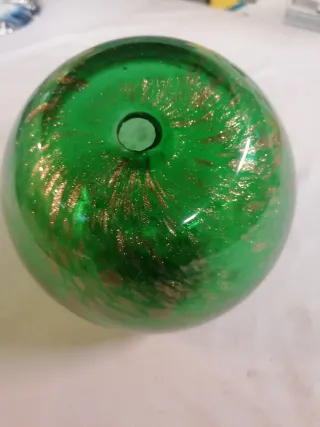 Salvadanaio a forma di mela in Vetro Murano Verde