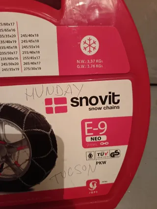 Cadenas para nieve Snovit E-9