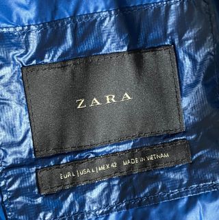 Plumífero Ligero Azul Zara Talla L
