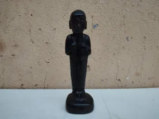 Antica coppia manufatti statuine cinesi cartapesta