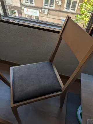 Sillas de comedor tapizadas dobles (3 unidades)