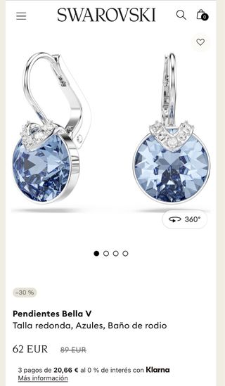 Pendientes Swarovski Bella V Morado