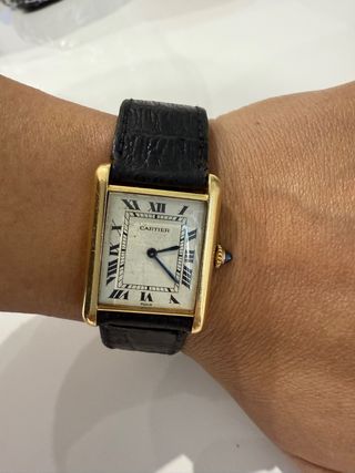 Reloj Cartier Tank Paris Oro Negro