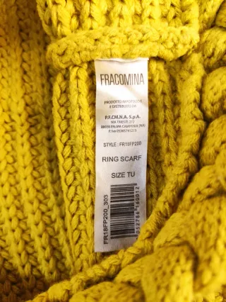 Scaldacollo donna maglia gialla