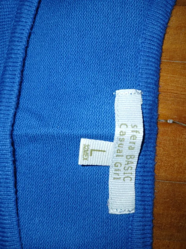 Jersey azul manga larga